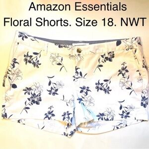 5/$15💥 Shorts Floral 4 pockets Dressy Athletic Spring Summer Amazon Essentials